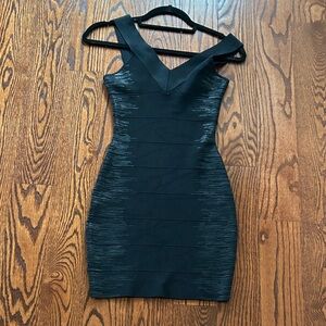 Guess Black and Silver Mini Dress